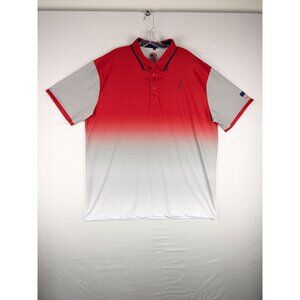 Albatross Golf Wear Mens 2XL Red & White Gradient Polo Shirt